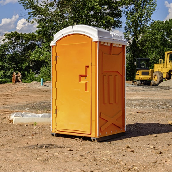 how often are the portable restrooms cleaned and serviced during a rental period in Huerfano County